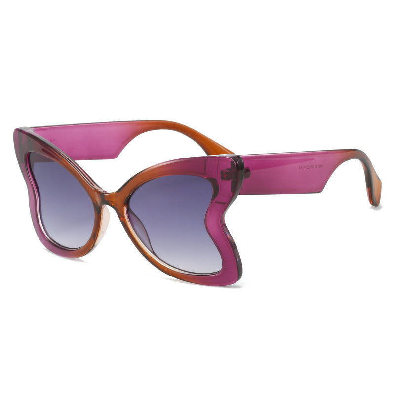 Wholesale Butterfly PC Contrast Color Fashion Sunglasses